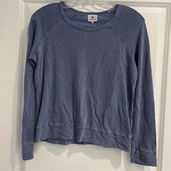 EUC Sundry Thermal Pullover Sweatshirt Light Blue Sz S - Picture 1 of 6